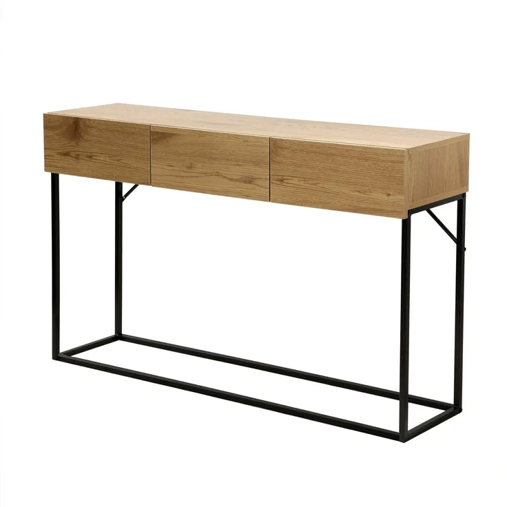 Casâme Konsole mit 3 Schubladen in Eiche Dekor L120cm - Holzdekor Eiche