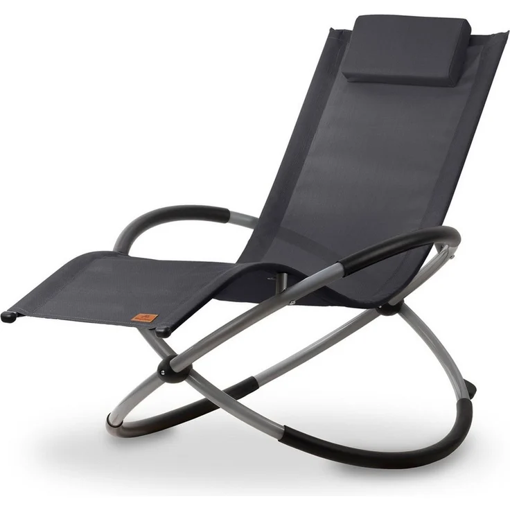 CampFeuer Gartenliege Relaxliege, Anthrazit, Gartenliege klappbar Sonnenliege Schaukelliege, Hohe Belastbarkeit – Bild 1
