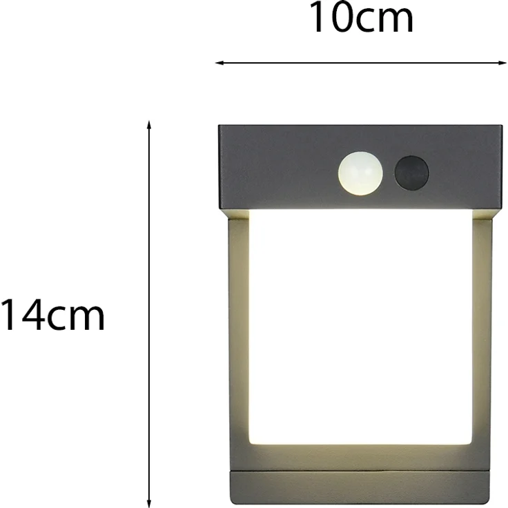 2er SET Außenwandleuchten mit Solar und Strom, Hybrid mit Bewegungsmelder – Bild 4
