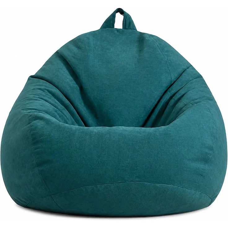 Sitzsack-Hülle ohne Füllmaterial, Dunkelgrün, 90 x 110 cm, Stoffbezug für Innen- und Außenbereich – Bild 1