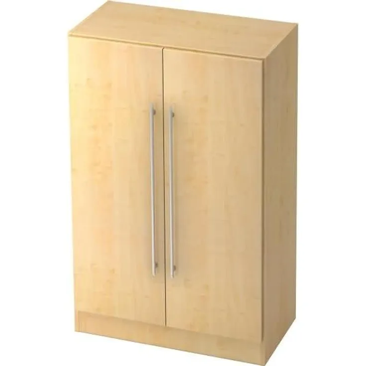 Schrank 3 Ordnerhöhen mit Sockel RE Ahorn / Ahorn