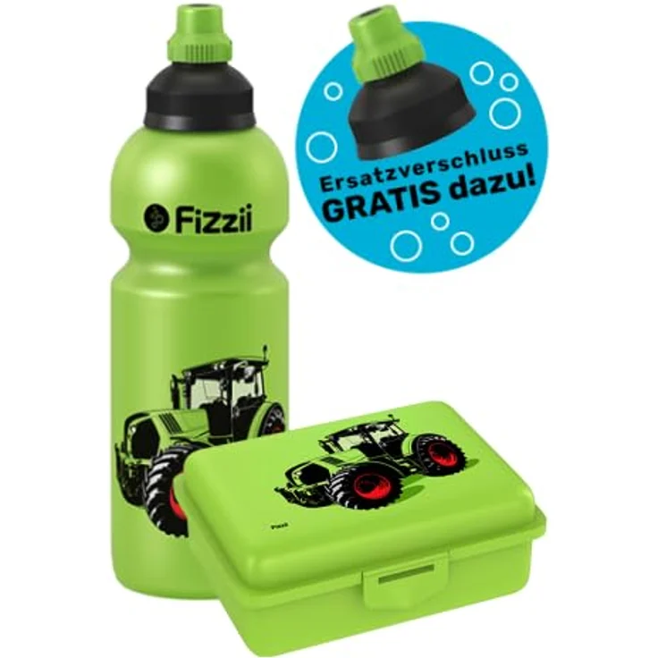 Fizzii Trinkflasche Geschenkset Flasche, Deckel & Brotbox, in toller Geschenkbox – Bild 3