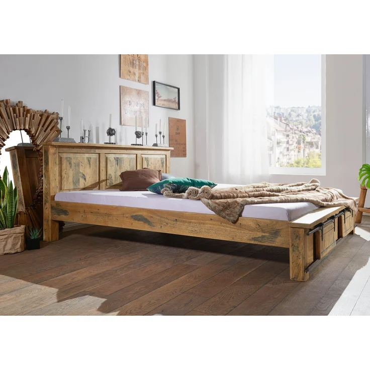 Bett Mango 180x200 natur lackiert RAILWAY #142 – Bild 4