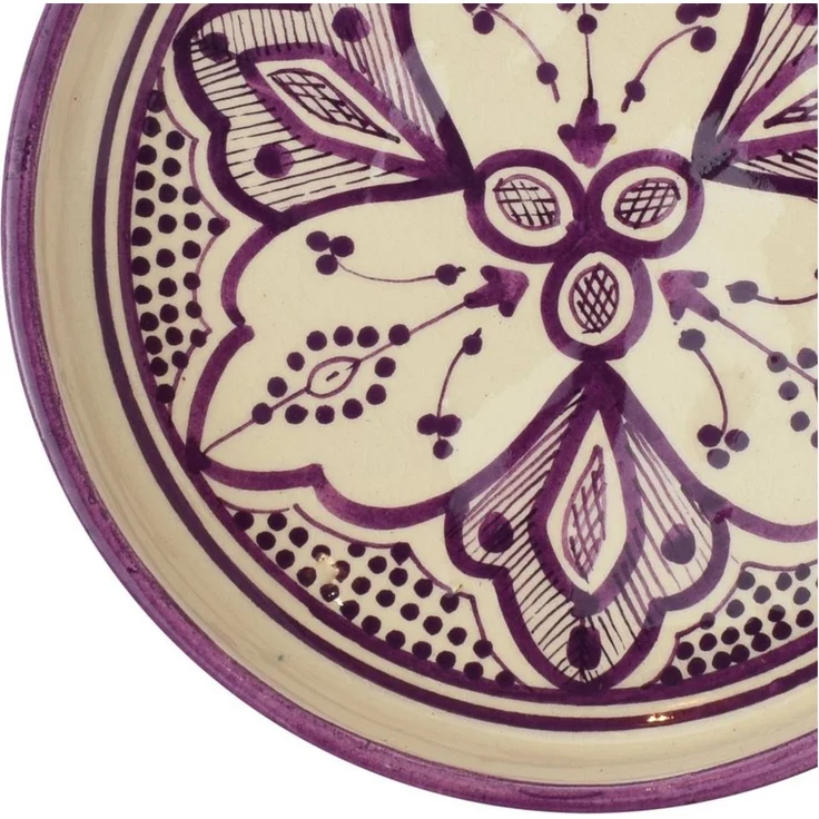 Marrakesch Orient & Mediterran Interior Dipschale Cuenco Alijan, estilo oriental, pintado a mano, en color rosa, 20 cm, Keramik, (1-tlg), Handarbeit – Bild 4