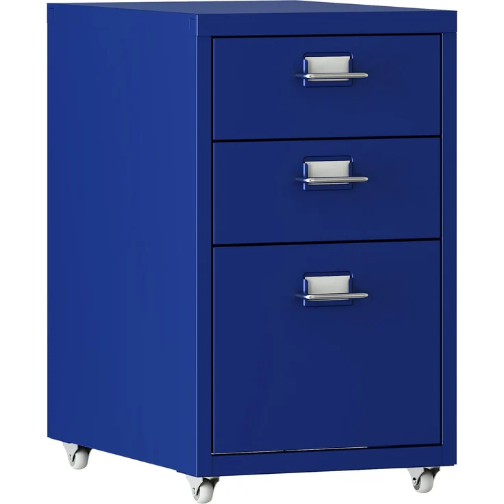 Rollcontainer Kökar mit 3 Schubladen 48x28x41 cm Blau [en. casa] – Bild 4