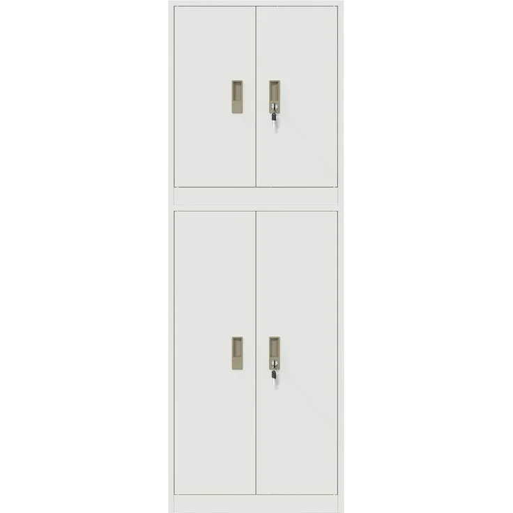 vidaXL Aufbewahrungsschrank 2 stk. Weiß 60 x 40 x 175 cm Stahl 3438758 – Bild 8