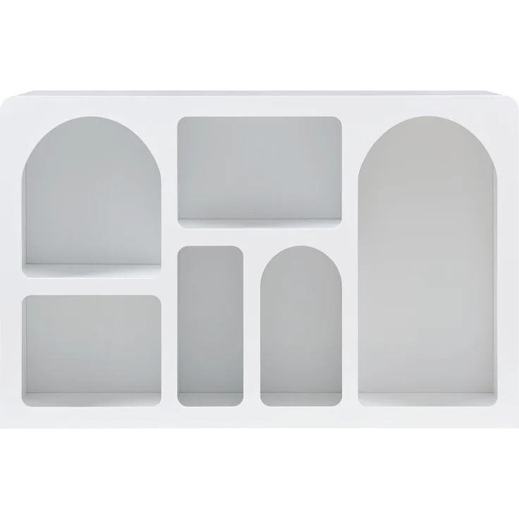 Sideboard Vågå mit offenen Fächern 110x30x70 cm Weiß [en. casa] – Bild 5