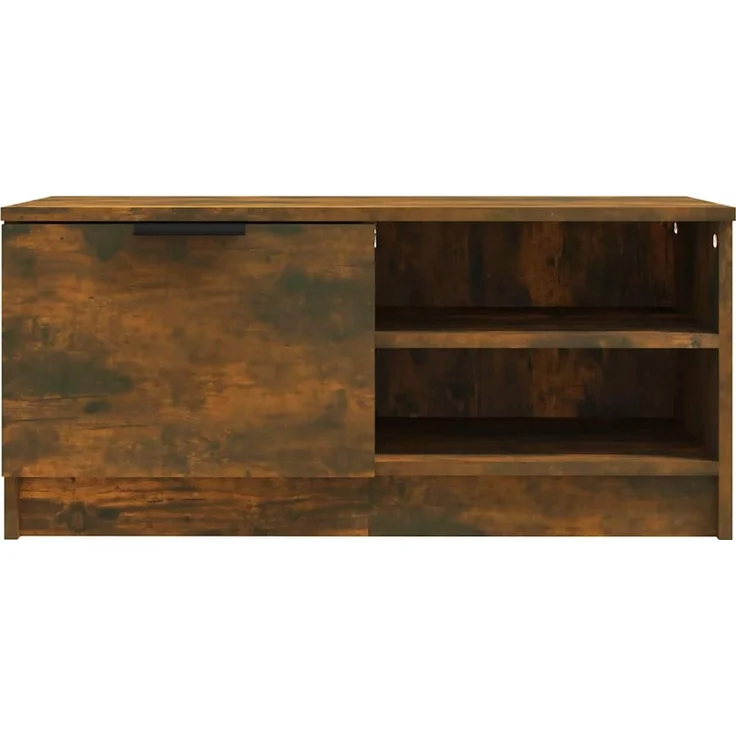 2 pcs TV-Schrank, Lowboard Räuchereiche 80x35x36,5 cm Holzwerkstoff – Bild 5