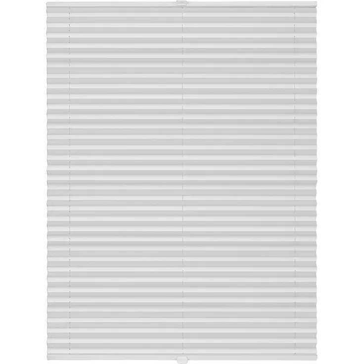 ondeco Plissee ohne Bohren mit Klemmträger, Sonnenschutz für Fenster innen, blickdicht, Faltrollo, Weiß, 40x130 cm