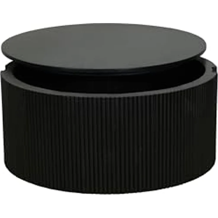 byLIVING Couchtisch Owen/Tischplatte und Gestell in schwarz/Wohnzimmertisch/Kaffeetisch/Maße: D 80, H 36 cm – Bild 6