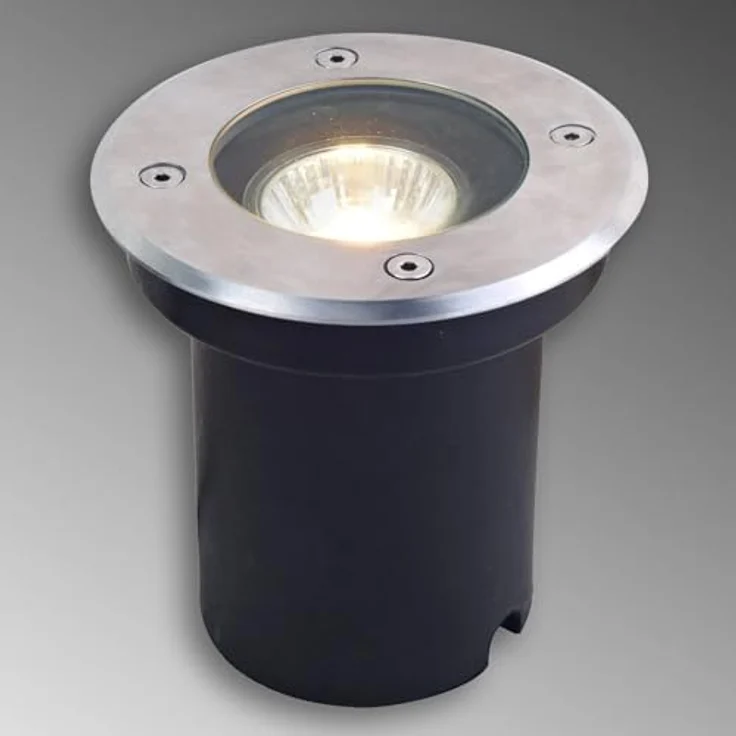 Lucande Bodeneinbaustrahler Ava, wasserdicht IP67, Aluminium Edelstahl, 1-flammig (GU10), Außenleuchte für Garten und Terrasse – Bild 5