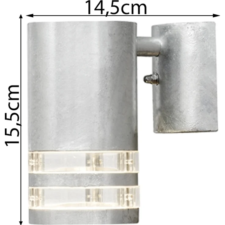 KONSTSMIDE No. 7515-320 Aussenwandleuchte Modena 1-flammig GU10 galvanisiert IP44 – Bild 3