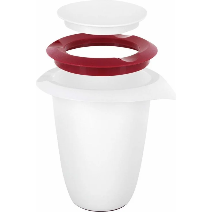 WESTMARK Messbecher Set 2tlg, Messkanne + Quirltopf mit zweigeteiltem Deckel, Gerda, SAN – Bild 3