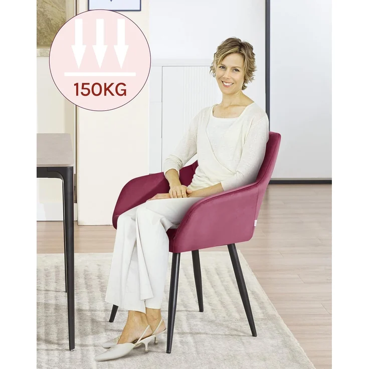 Woltu Esszimmerstuhl (1 St), mit Samtbezug, Küchenstuhl, mit Metallbeinen – Bild 7