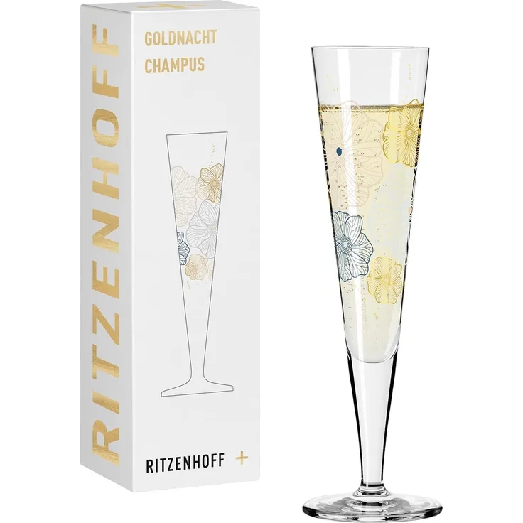 Ritzenhoff 1071036 Champagnerglas #36 GOLDNACHT Champus C. Lorenzo 2023 in Geschenkbox