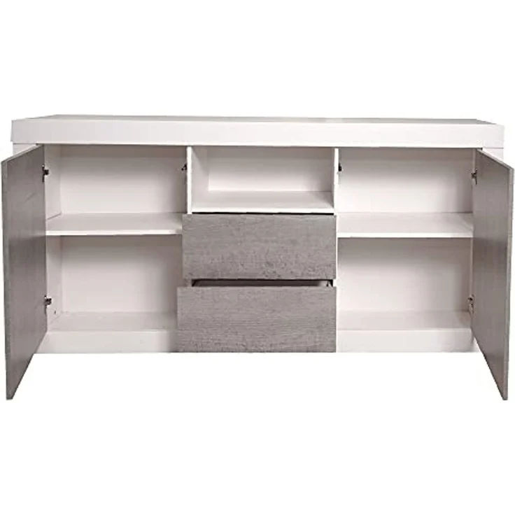 Talamo Italia - Einzelbett Claire, Bettkasten mit Stoffbezug, 100 % Made in Italy, Öffnung vorne, inklusive Matratze 90x200 cm, Blau – Bild 6