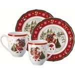 Hutschenreuther Happy Wintertime Geschirr-Set 4-teilig Rot