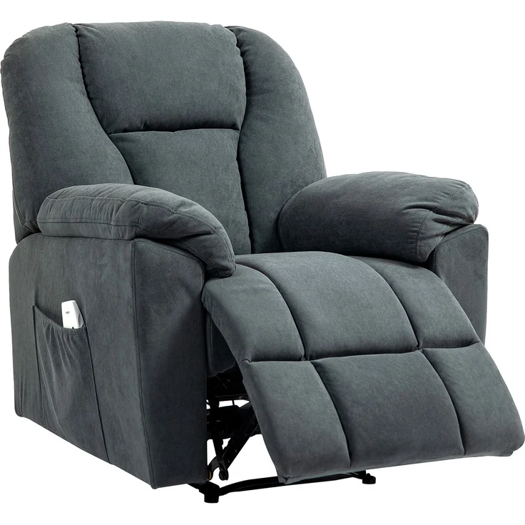 MELAYR, Elektrischer Relaxsessel mit Massage- und Wärme-Funktionen, 97 x 88 x 101 cm, Dunkelgrau – Bild 2