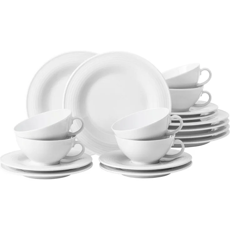 Seltmann Weiden Beat Color Glaze Teeservice klein 18-teilig - Weiß