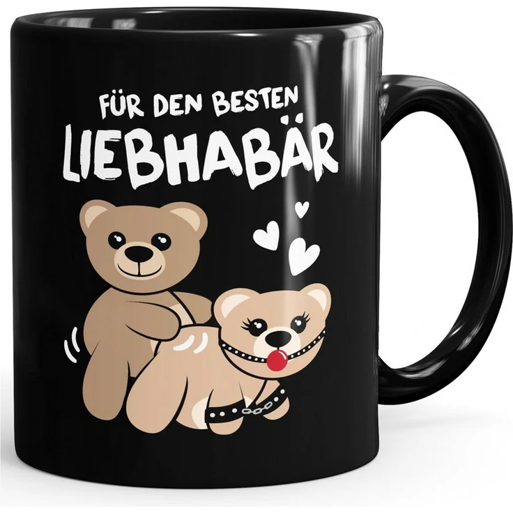 MoonWorks Tasse Kaffee-Tasse Liebe lustig Bär Geschenk Partner Mann Liebhaber, Keramik – Bild 5
