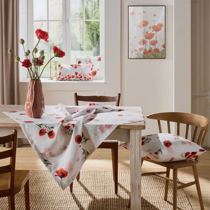 Erwin Müller Mitteldecke Mitteldecke, fleckabweisend Blumen – Bild 2