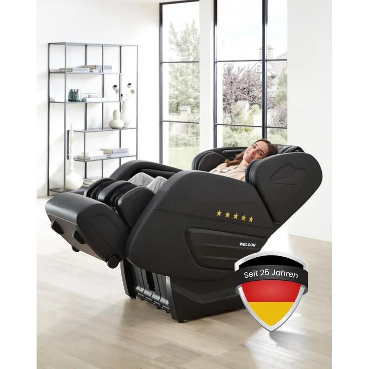 Welcon 'Dynamite' Massagesessel, Kunstleder in schwarz