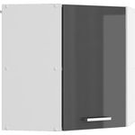 Hängeschrank R-Line Anthrazit Hochglanz 57 cm Eckhängeschrank mit Tür Vicco