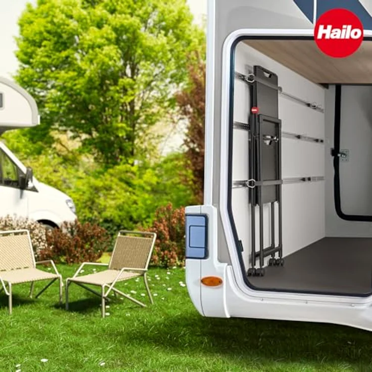 Hailo Quickboard – Mobile Universalablage mit Rollen - klappbar & platzsparend - vielseitig einsetzbar - pro Ablagefläche belastbar bis max. 10 kg - schwarz matt – Bild 7