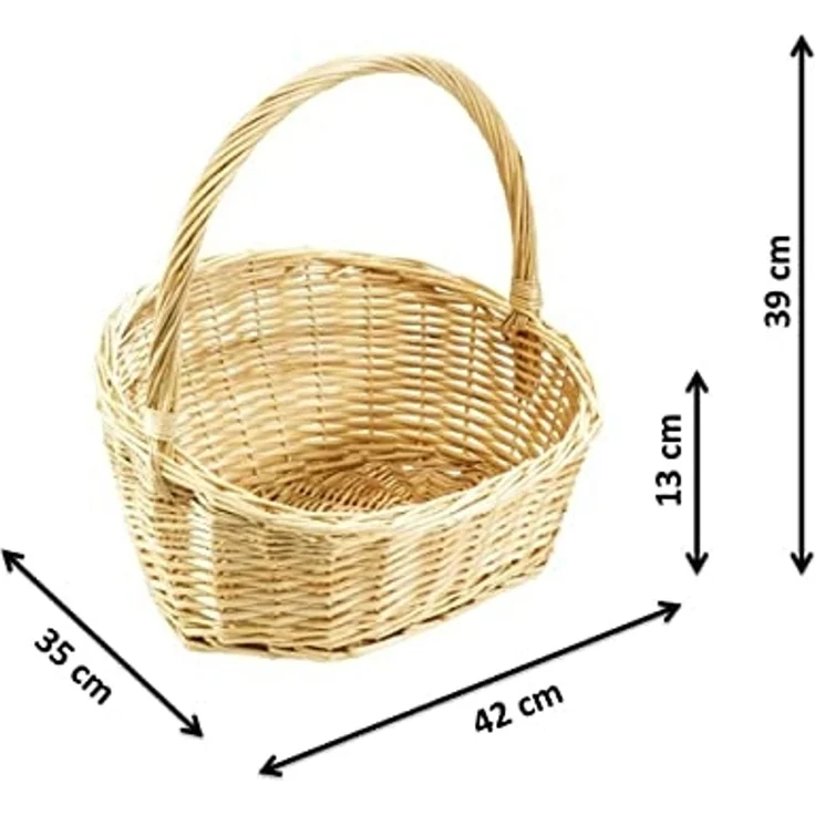 Kobolo Dekokorb Geschenkkorb Präsentkorb natur Weide 42x35x13cm – Bild 4