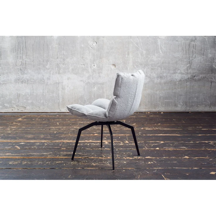 KAWOLA Esszimmerstuhl BARO Drehstuhl Stoff grau 86 x 65 x 54 cm – Bild 5