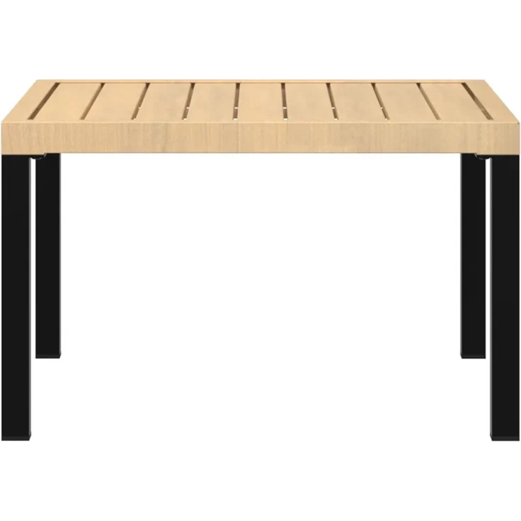 vidaXL Garten-Couchtisch Schwarz 65x65x40 cm Aluminium 4008573 – Bild 4