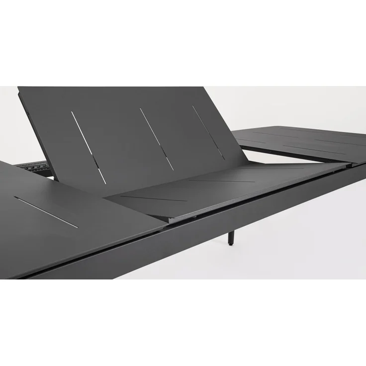 Gartenesstisch Nebula ausziehbar aus Aluminium, modern rechteckig, anthrazit, für 8–10 Personen – Bild 6