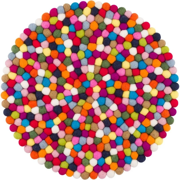 myfelt Stuhlkissen Filzkugel Sitzauflage ⌀ 36 cm, beidseitig verwendbar, 100 % Schurwolle – Bild 1
