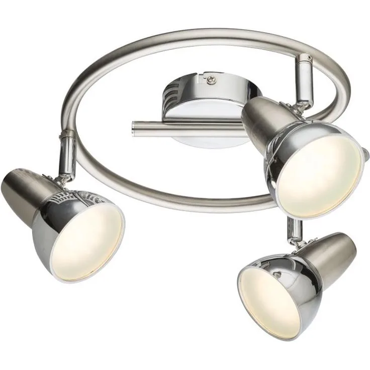 Globo LED STRAHLER ALUMINIUM NICKEL MATT, 3XLED LED Strahler Aluminium Nickel matt, 3xLED