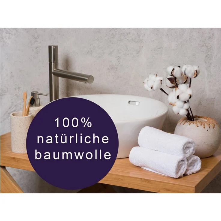 Brielle Handtuch Set Brielle Guest Towel Set - 10 pcs White 30x50 cm – Bild 2
