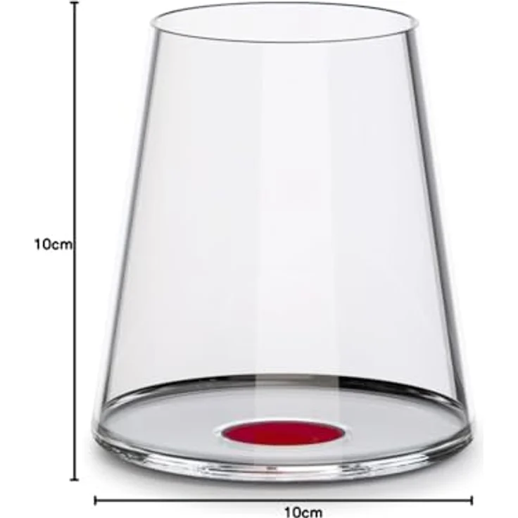 Trebonn SplitGlass Rotweinglas 450 ml Rot 2er-Set – Bild 9