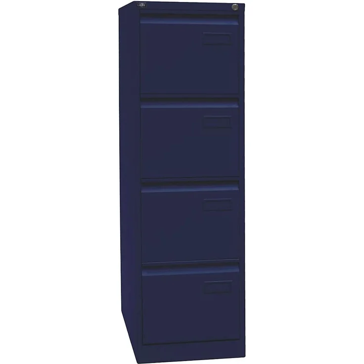 Bisley LIGHT Hängeregistraturschrank, einbahnig, DIN A4, 4 HR-Schubladen, Farbe oxfordblau – Bild 6