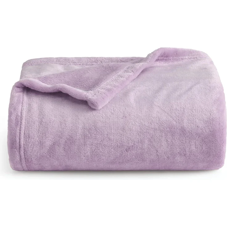 BEDSURE Kuscheldecke Flauschig Decke Fleecedecke - Wohndecke Warm Winter Weich, Sofadecke Kleine, Decke Couch Blanket, Kuscheldecke Kinder, Wohn&Kuscheldecken 130x150 cm, Sofa überwurfdecke Lilla – Bild 1