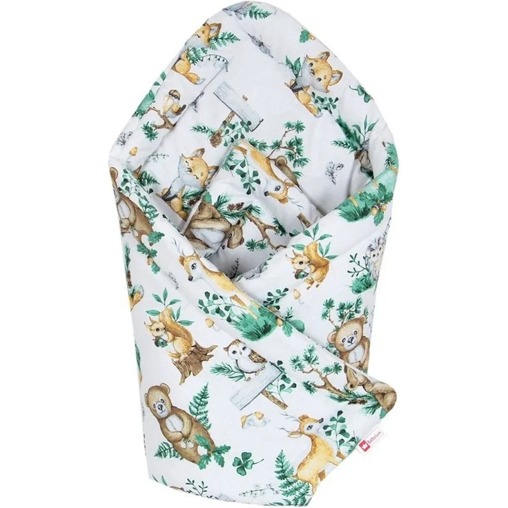 Babydecke BABYLUX Einschlagdecke BABYHÖRNCHEN 75x75cm Neugeborene, BabyLux, 123. Waldtiere – Bild 2