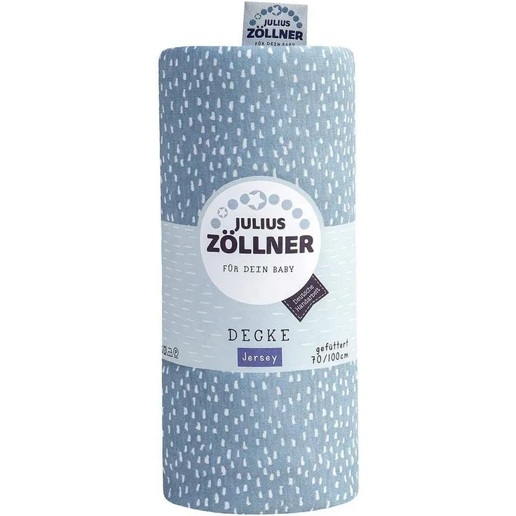 Julius Zöllner Jersey Kuscheldecke gefüttert 70/100 Tiny Squares Greenery