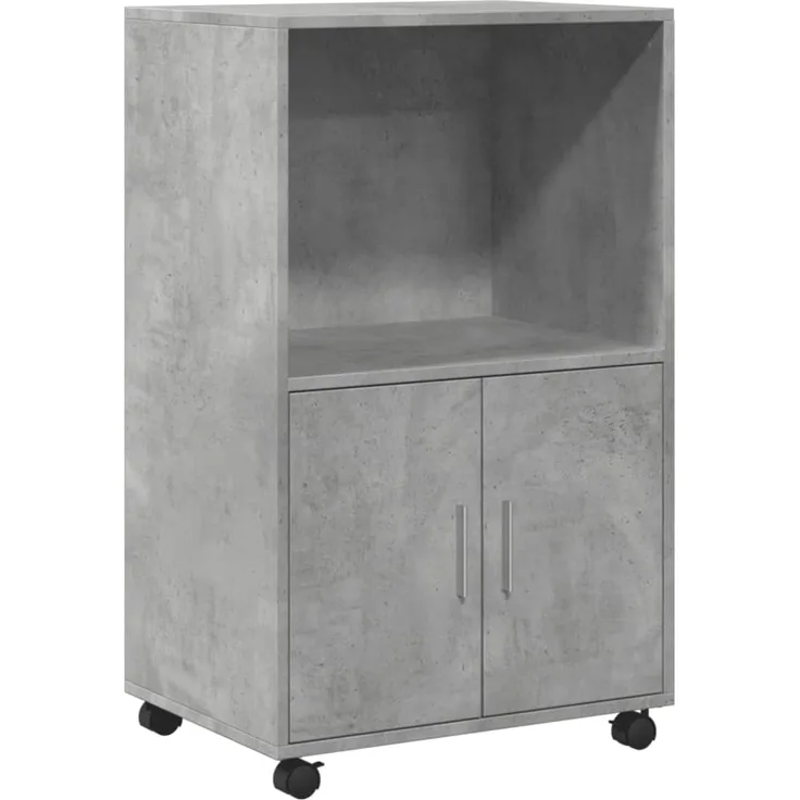 vidaXL Rollschrank Betongrau 55x40x91 cm Holzwerkstoff 853185
