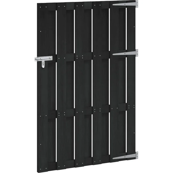 vidaXL Gartentor 100 x 150 cm WPC und Aluminium Schwarz 42039045