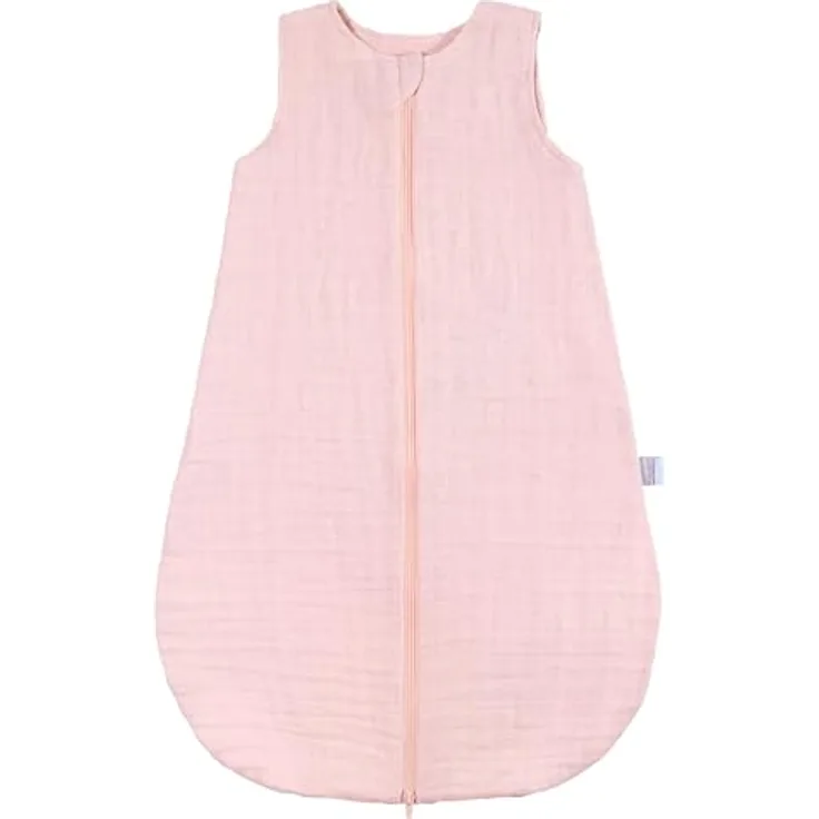 Makian Musselin-Schlafsack, leichter Sommerschlafsack aus 100% Baumwolle, TOG 1.0, Puder, Gr. 90 cm