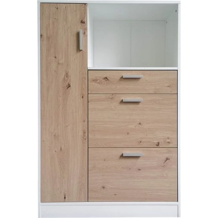 HTI-Line Küchenbuffet Küchenschrank Kombi L Blanca (Stück, 1-St, 1 Küchenschrank Kombi L Blanca) Küchenbuffet Mehrzweckschrank Mikrowellenschrank – Bild 4