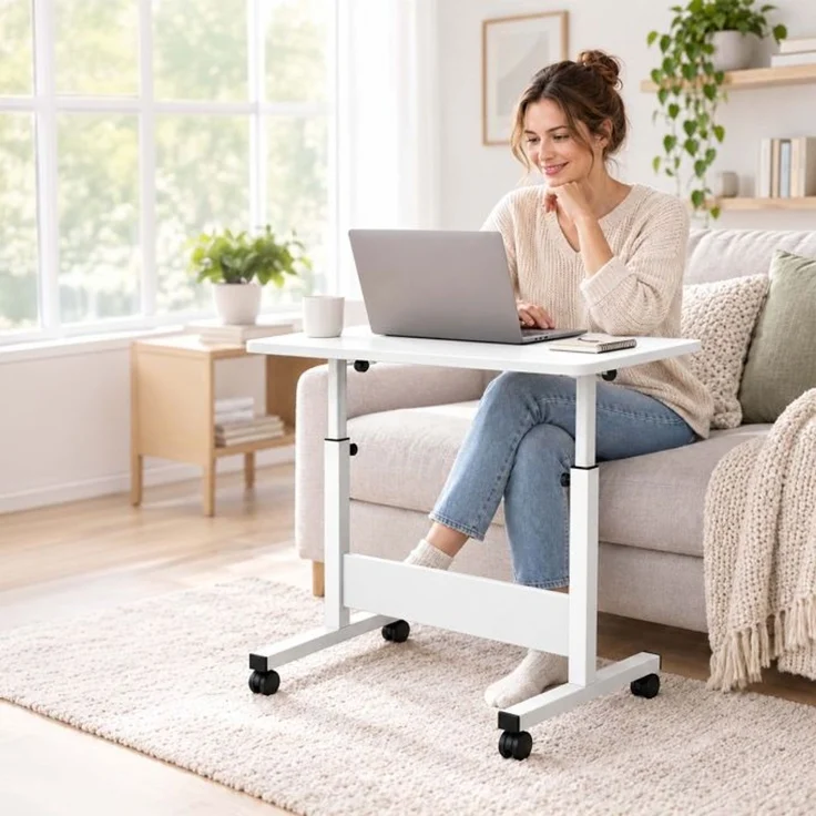 Relaxdays Laptoptisch höhenverstellbar mit Rollen – Bild 2