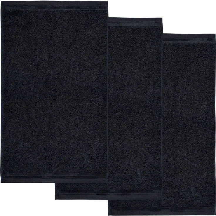 Möve Superwuschel Gästetuch 30x50 cm aus 100% Baumwolle, Black 3er Set – Bild 2