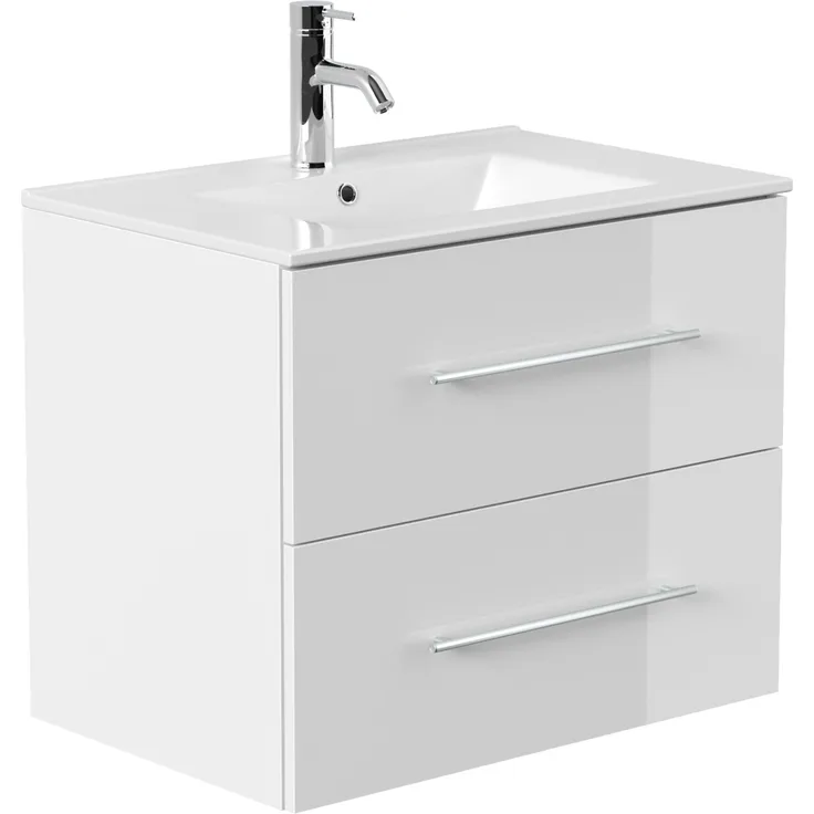 Badmöbel Firenze 70 SoftClose weiss hochglanz : Weiss hochglanz