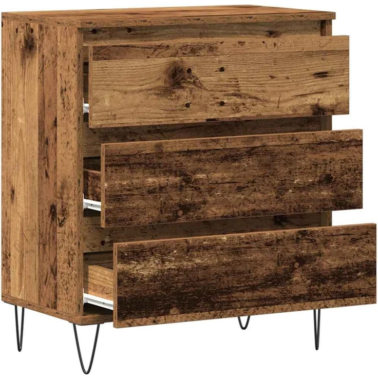 vidaXL Sideboard mit Schubladen Altholz 60 x 35 x 70 cm Holzwerkstoff 863495 – Bild 4