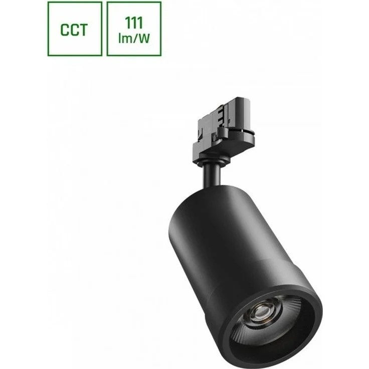 spectrum LED Schienensystem-Leuchten LED 3-Phasen Stromschienenstrahler 20W 2225lm 20-45° 3000-6000K CCT, 13.6 cm, verstellbar 20-45°, schwenkbar – Bild 4