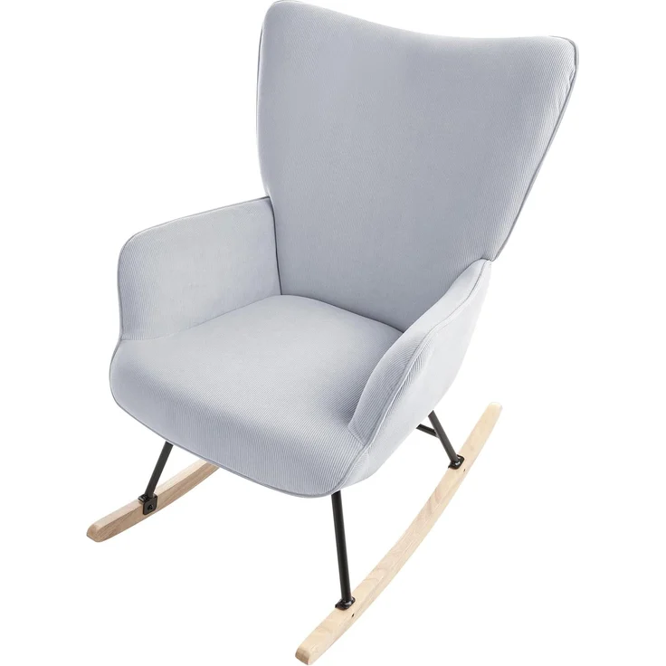Schaukelsessel ARSET Cord Hellblau – Bild 6